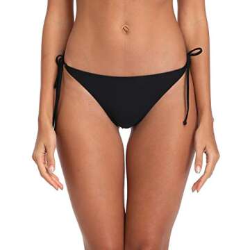 Shop RELLECIGA Women's Tie-Side Thong Bikini Bottom