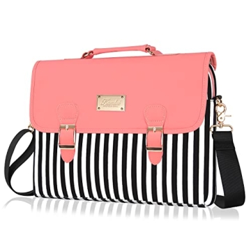 Kamlui Laptop Bags for 15.6-Inch Women Computer Bag PU Leather Waterproof Carrying Cute Work Shoulde...