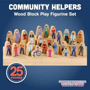 Diverse Wooden Figurine Set for Kids 3+, 25-Piece Inclusive Toy