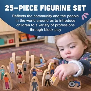 Diverse Wooden Figurine Set for Kids 3+, 25-Piece Inclusive Toy