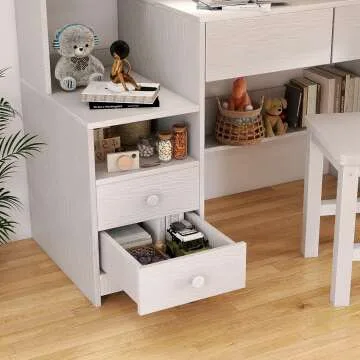 Kids Desk and Chair Set with Storage for Ages 5-12