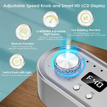 Electric Nail Drill Machine, 40000RPM Professional E file Nail Drill Kit, Electric Nail File for Acrylic Nails Gel Nails, Toenail Grinder Manicure Pedicure Polishing Shape for Home Salon Use by JOEOEN