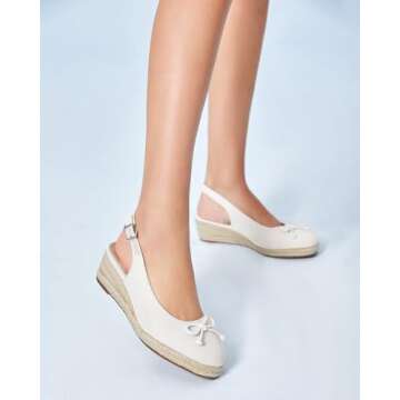 Coutgo Women's Closed Toe Espadrilles Wedges Shoes - Stylish Comfort for All Occasions