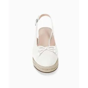 Coutgo Women's Closed Toe Espadrilles Wedges - Comfortable Summer Sandals