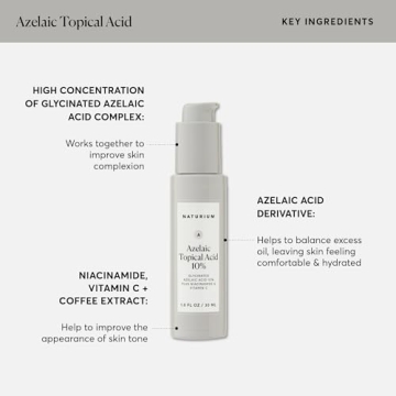 Naturium Azelaic Acid 10% Skin Treatment with Vitamin C and Niacinamide