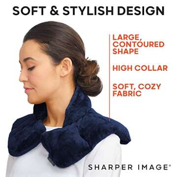 Sharper Image Heated Neck & Shoulder Wrap for Relaxation