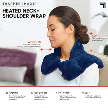 Sharper Image Heated Neck & Shoulder Wrap for Relaxation