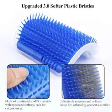 Kingtree Cat Corner Scratcher Self Groomer with Catnip, 2 Pack Softer Cat Face Scratchers Wall Corner Grooming Massage Combs for Long & Short Fur Cats