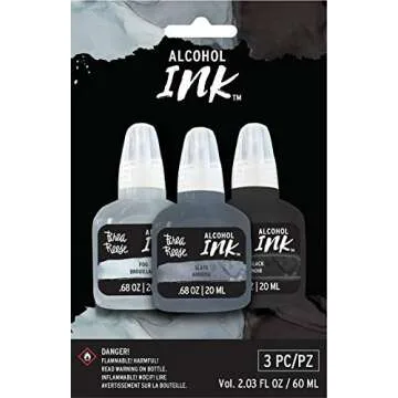 Momenta Brea Reese Alcohol Inks 20ml 3/Pkg-Fog/Slate/Black