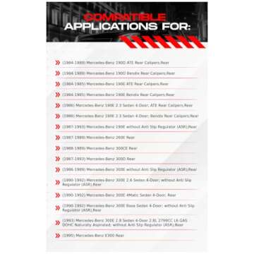 R1 Concepts eLine Rear Brake Kit for Mercedes-Benz 190D/E