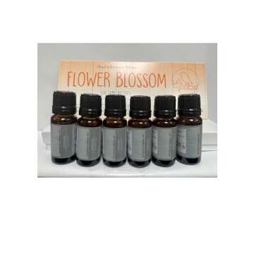 Barnhouse Blue Flower Blossom Set of 6 Premium Fragrance Oils - Honeysuckle, Lilac & Lilies, Sweet Pea, Plumeria, Magnolia, Sunflower - 10ML