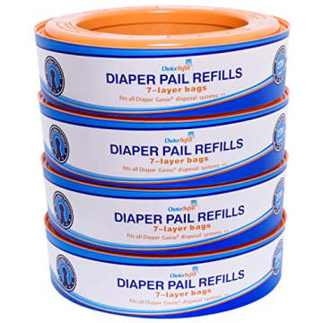 ChoiceRefill Compatible with Diaper Genie Pails - 4-Pack with 1080 Count