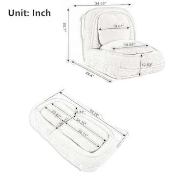 Roockky Convertible Lazy Sofa Bed with 5 Positions