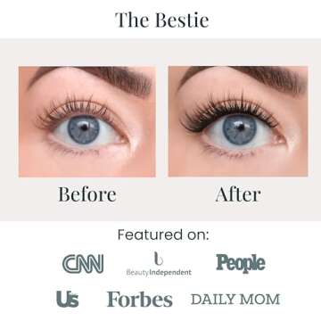 FlutterHabit The Bestie Lashes, DIY Lash Extensions [Up to 10 Day Wear], Natural & Subtle Cat Eyed Cluster Lashes, Salon Quality Eyelashes Extensions, Natural Lashes, No Lash Glue Included