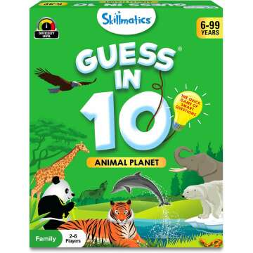 Guess in 10 Animal Planet Card Game for Kids & Families