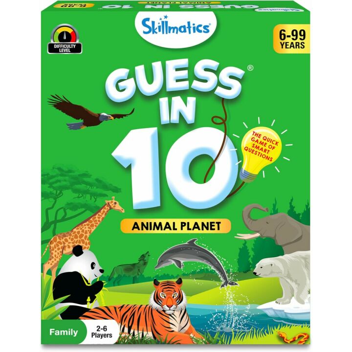 Guess in 10 Animal Planet Card Game for Kids & Families