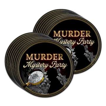 Murder Mystery Themed Party Supplies - Adult Birthday Supplies - Tableware Set Includes Plates Napki...