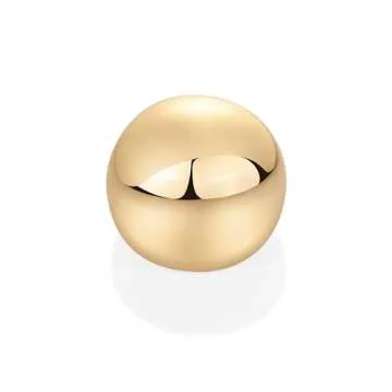 PAVOI 14K Yellow Gold Plated Chunky Domed Statement Ring for Women | Lightweight Trendy Sphere Rings | Statement Jewelry | Size 7