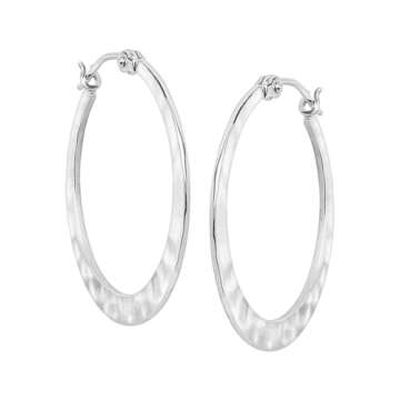 Stylish Silpada .925 Sterling Silver Hoop Earrings for Women, Elegant Gift Ideas