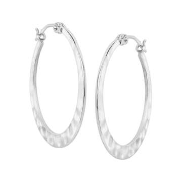Stylish Silpada .925 Sterling Silver Hoop Earrings