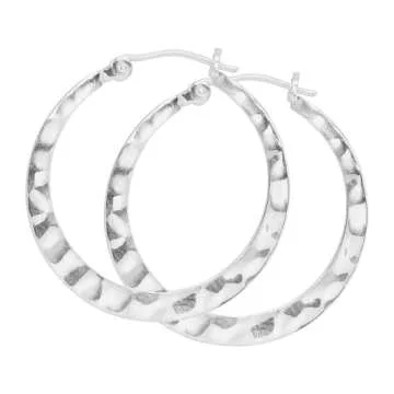 Stylish Silpada .925 Sterling Silver Hoop Earrings