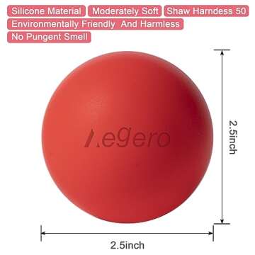Massage Lacrosse Balls for Myofascial Release,Yoga Deep Tissue Massage,Trigger Point Therapy and Foo...