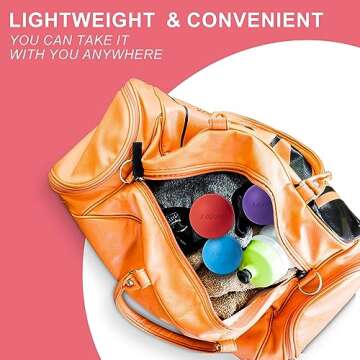 Massage Lacrosse Balls for Myofascial Release,Yoga Deep Tissue Massage,Trigger Point Therapy and Foot Plantar Fasciitis,Muscle Soreness Massager Ball (2Pack, Blue and Red)