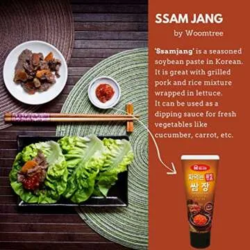 Woomtree Seasoned Soybean Paste (Ssamjang), in Tube, 4.2 oz | Korean Food |