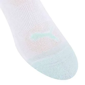PUMA womens 8 Pack Low Cut Running Socks, White, 9 11 US