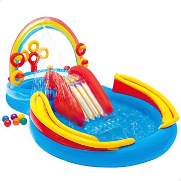 Intex Rainbow Slide Inflatable Pool for Summer Fun