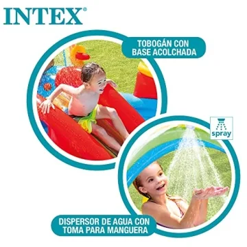 Intex Rainbow Slide Inflatable Pool for Summer Fun