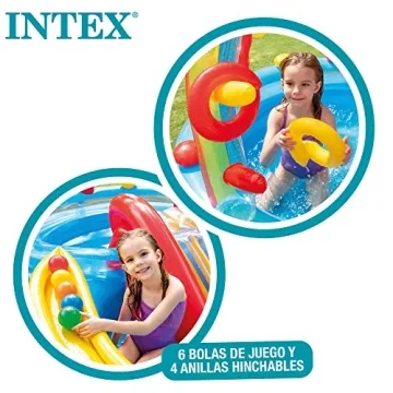 Intex Rainbow Slide Inflatable Pool for Summer Fun