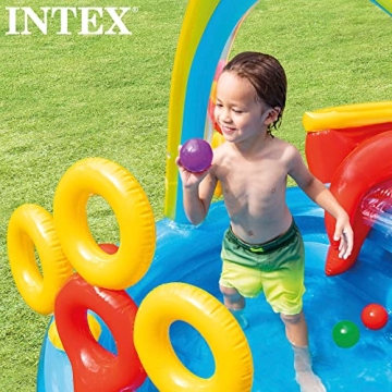 Intex Rainbow Slide Inflatable Pool for Summer Fun