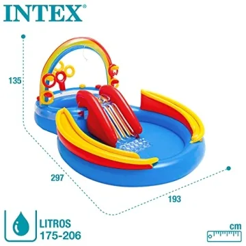 Intex Rainbow Slide Inflatable Pool for Summer Fun