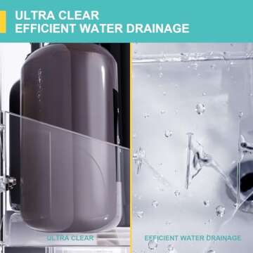 Bakzon Adhesive Shower Caddy, 5 Pack Acrylic Shower Shelves Bath Organizers With Large Capacity, No Drilling Shelves for Bathroom Storage