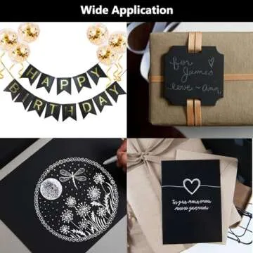 25 Sheets Black Cardstock Paper 8.5 x 11 inches, 250 GSM/92 lb Thick Card Stock Paper Black Construction Paper for DIY Cards, Cardstock Printer Paper Scrapbook Paper Cardboard Paper for Crafts