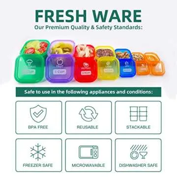 Finorder 21 Day Portion Control Container Kit (14-Piece) with Complete Guide, BPA Free Food Portion Container Set for Meal Prep, 21 Day Lose Weight System (HN-PC)