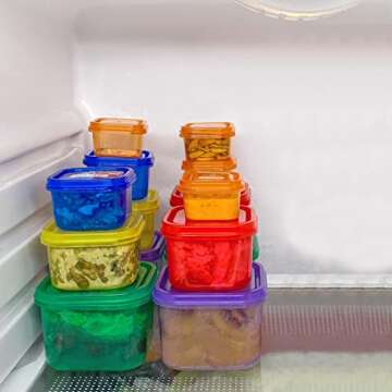 Finorder 21 Day Portion Control Container Kit (14-Piece) with Complete Guide, BPA Free Food Portion Container Set for Meal Prep, 21 Day Lose Weight System (HN-PC)