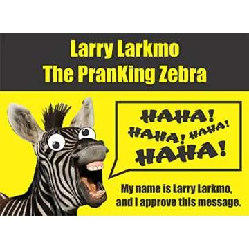 Larkmo The Pranking Zebra Funny $100 Gag, Realistic One Hundred Dollar Bill Joke Office Prank for Men, Women & Children, Great Practical Joke, Kit of 50 Pieces