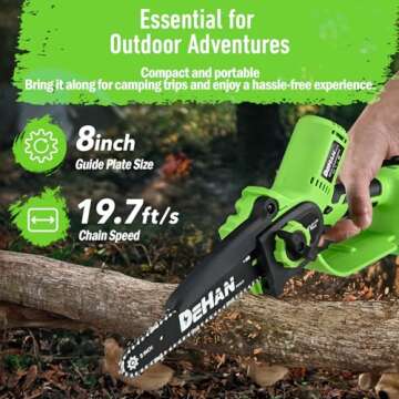DEHANTOOLS Mini Chainsaw - Lightweight & Powerful Gardening Tool