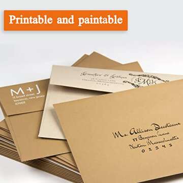 100 Pack, Size A4, 100lbs Brown Kraft Paper 4 x 6 Envelopes - For 4x6 Cards| Self Seal| Perfect for ...