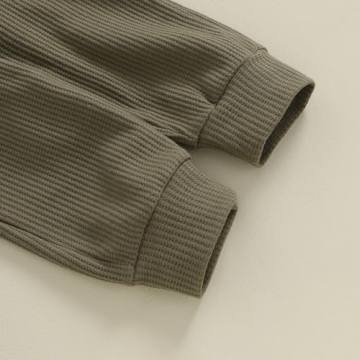 Infant Baby Boys Stripe Waffle Romper & Pants - 0-3 Months