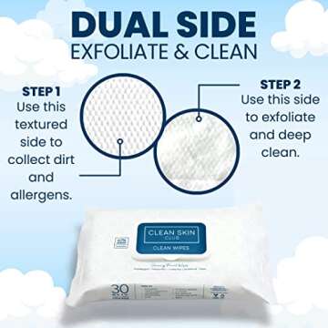 Clean Skin Club XL Face Wipes for Makeup Removal and Cleansing