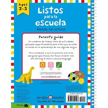 Wipe Clean: Bilingual Workbook Ready for School / Cuaderno de trabajo listos para la escuela: Ages 3...