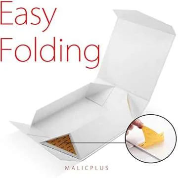 MALICPLUS Large White Gift Box with Magnetic Closure