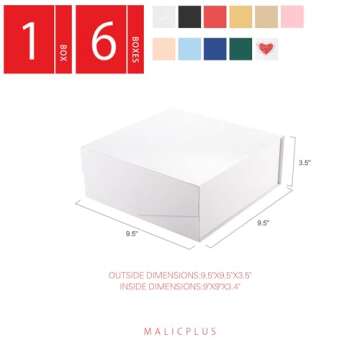 MALICPLUS Large White Gift Box with Magnetic Closure