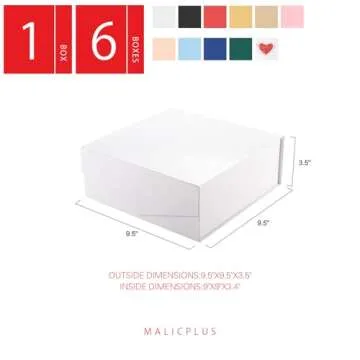 MALICPLUS Large White Gift Box with Magnetic Closure