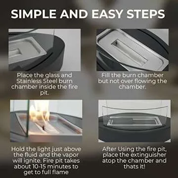 SAVGE Tabletop Fire Pit Cozy Atmosphere for Gatherings