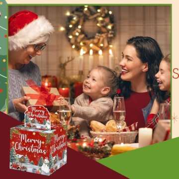 for Women Men, Christmas Surprise Money Box Cash Gift Pull, Red Decorations Surprise Christmas Box Gifts, Cash Gift Pull Surprise Money Box, Christmas Party Decor Supplies