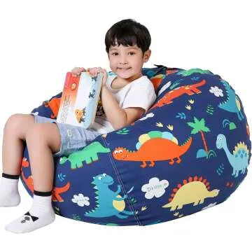Lukeight Dinosaur Storage Bean Bag Chair for Kids